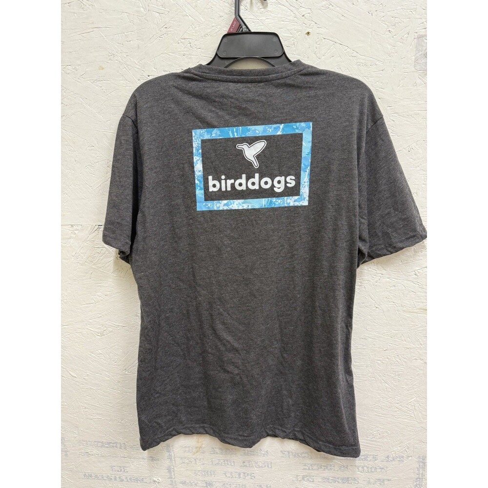 Birddogs Men's Graphic Print Breathable T-Shirt Size XL Gray Heather Stretch - Picture 1 of 5